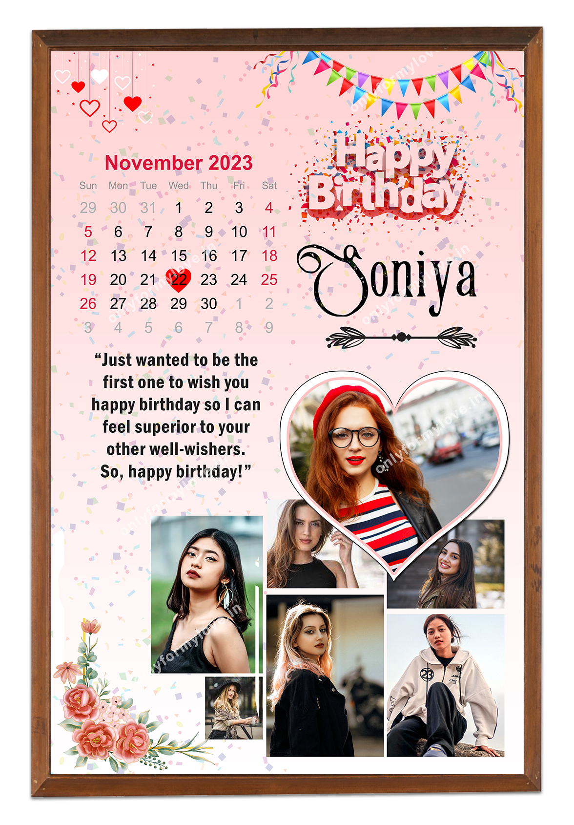 White-Pink-Love Love-Wishes-Collage-Photo-Frame-White-Pink
